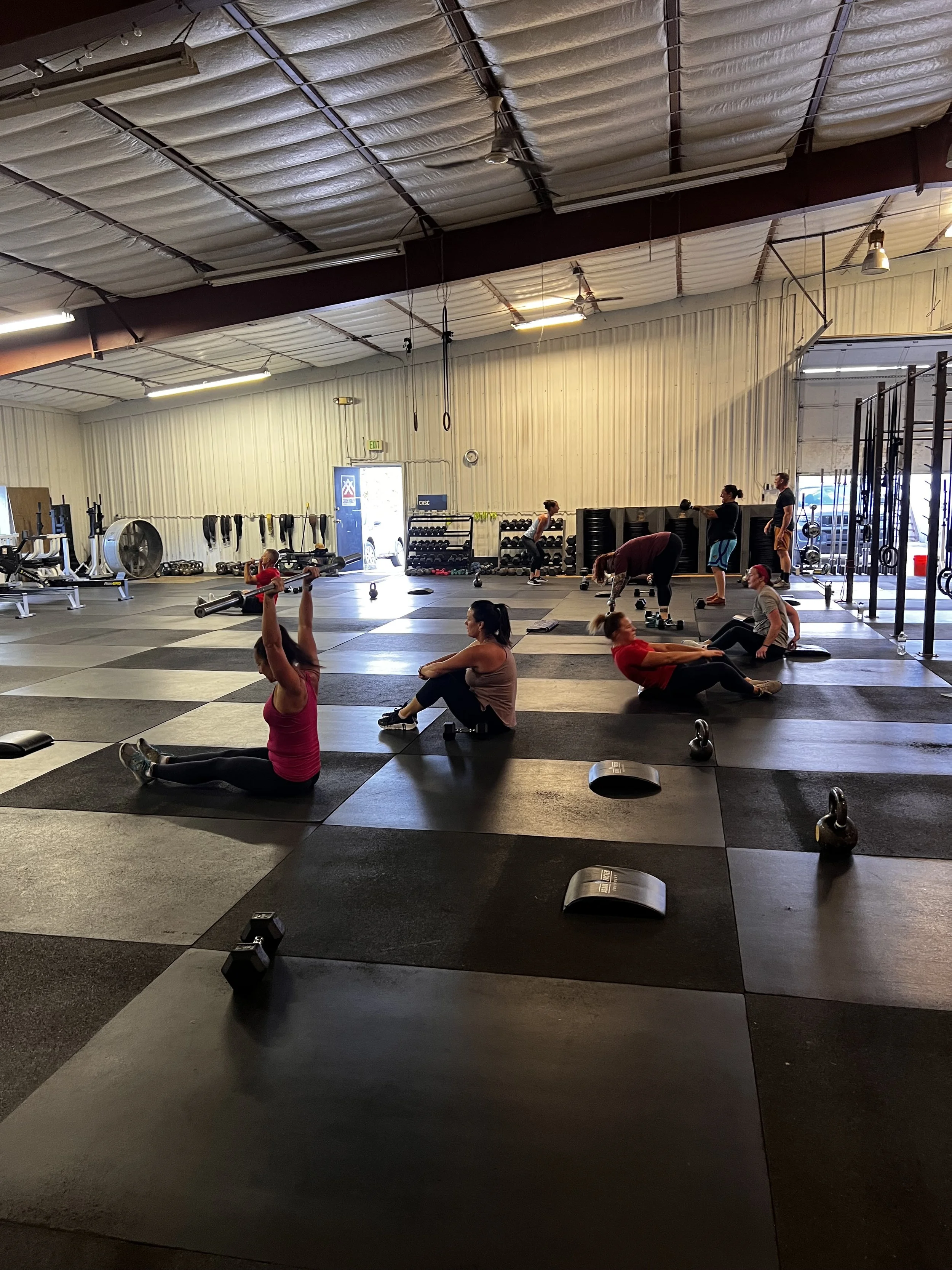 CVSC members training together during a group strength and conditioning class in Logan, Utah