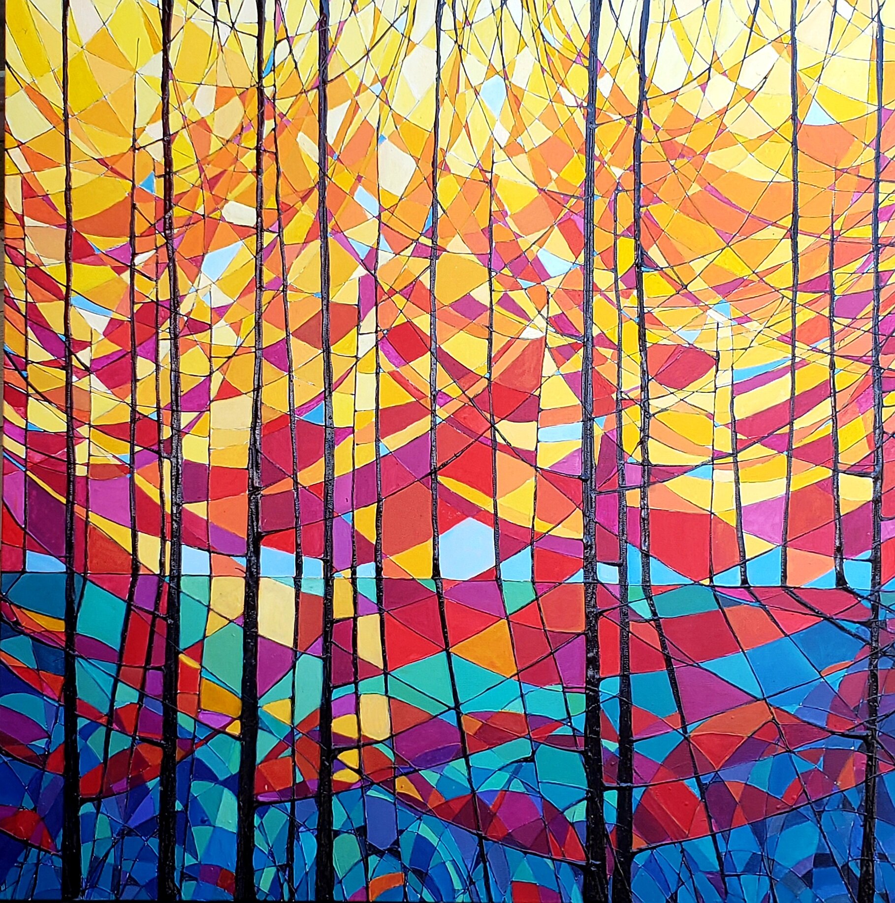 36x36x2"  Fall Pronoia