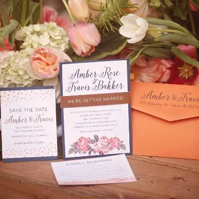 Wedding Invitation Feature on Calgary Bride