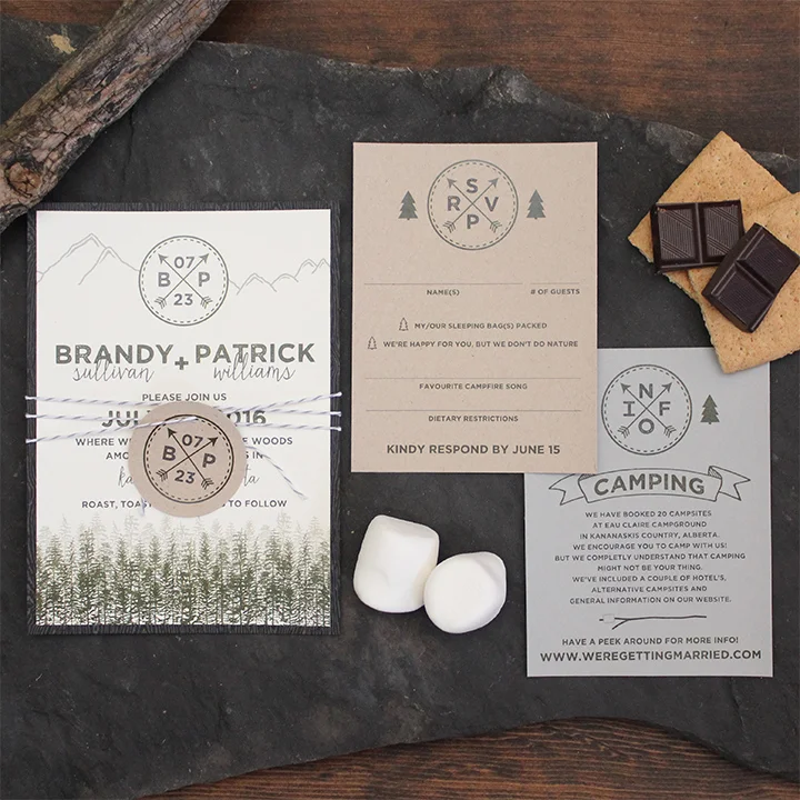 Brandy Suite - Rustic Camping Invitation