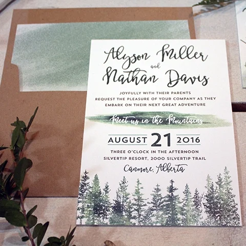 Alyson Suite - Boho Watercolour Invitation