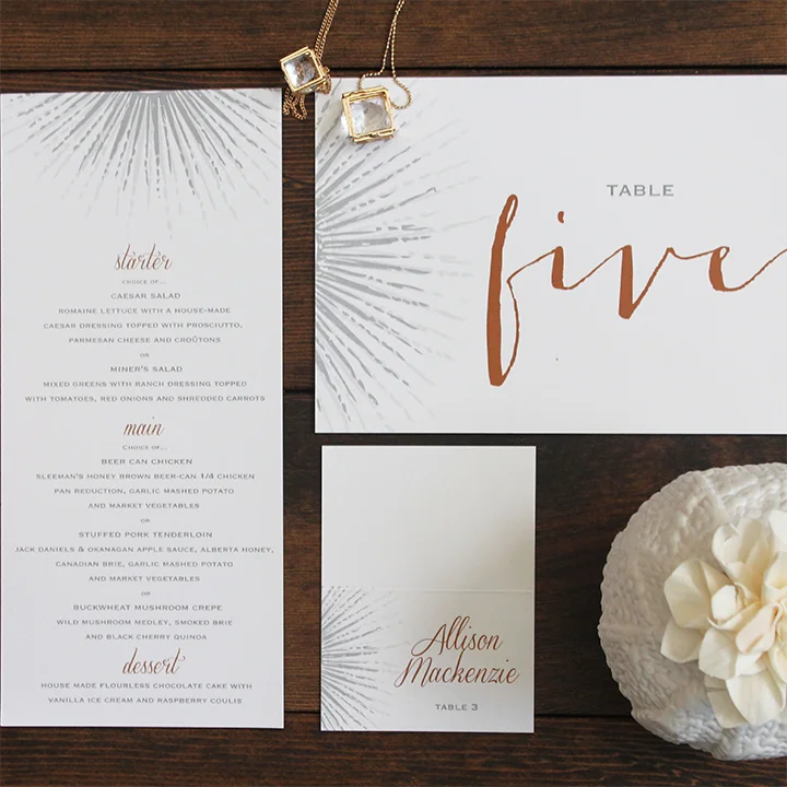 Patrick Suite - Art Deco Table Stationery