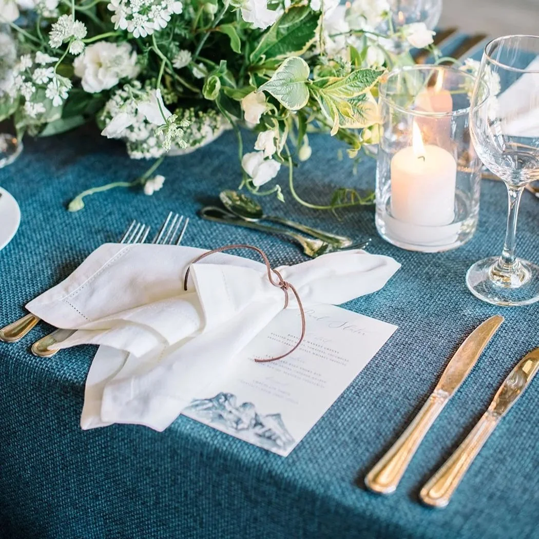 Canmore Banff Wedding Day stationery menu