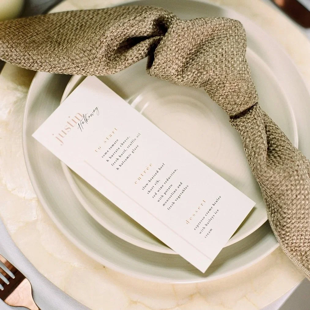 Canmore Banff Wedding Day stationery menu