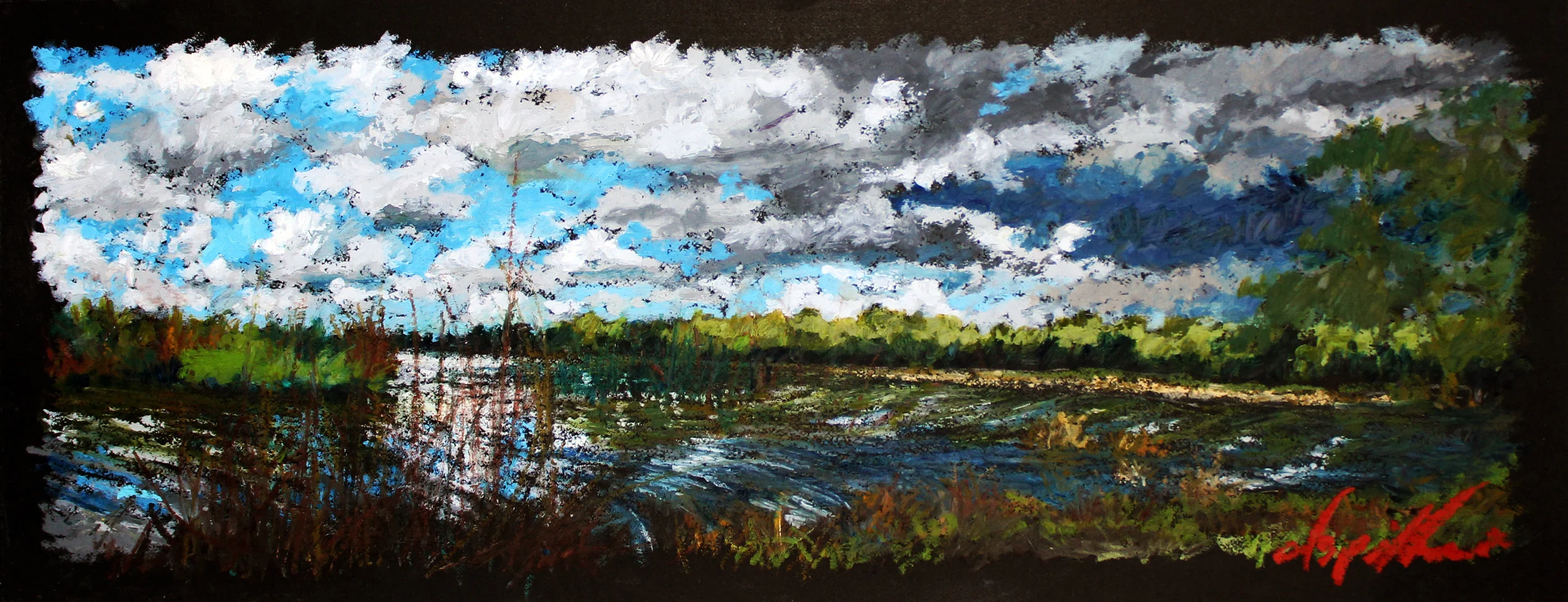 Storm Approaches Spanish Lake 7 x 18 inches.jpg