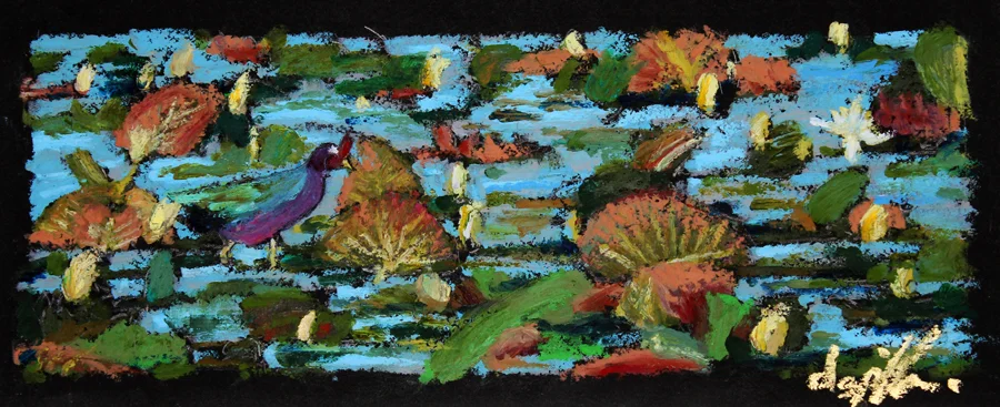 Among the Lilies 5 x 12 inches .jpg