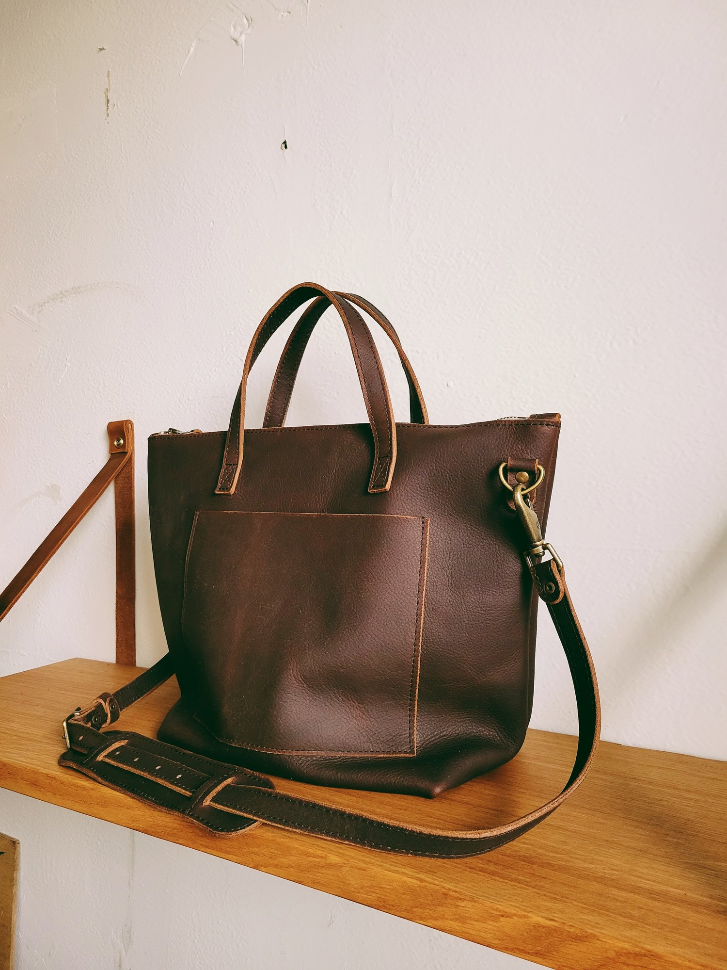 Leather  Everyday Tote — A Well Worn Story