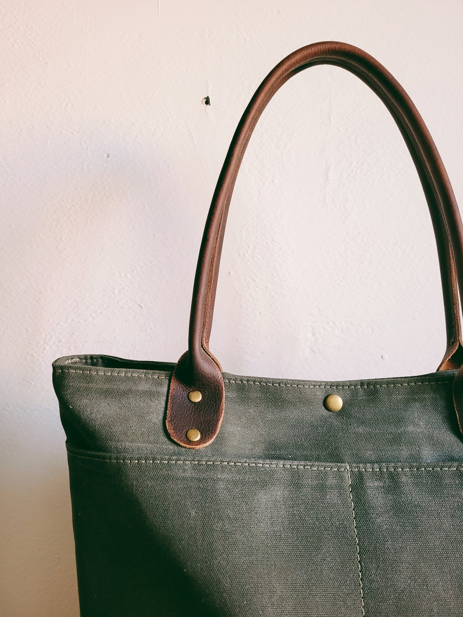 Wax Canvas & Leather Day Tote, ARTIFACT