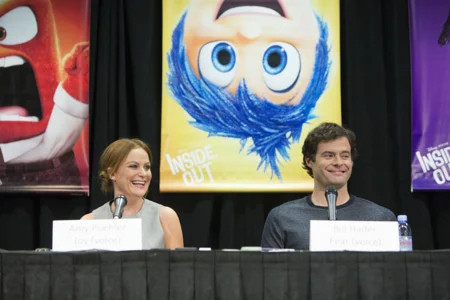Amy Poehler, Voice of "Joy," and Bill Hader, Voice of "Fear."
