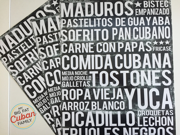 My Big Fat Cuban Family Cuban Food Poster