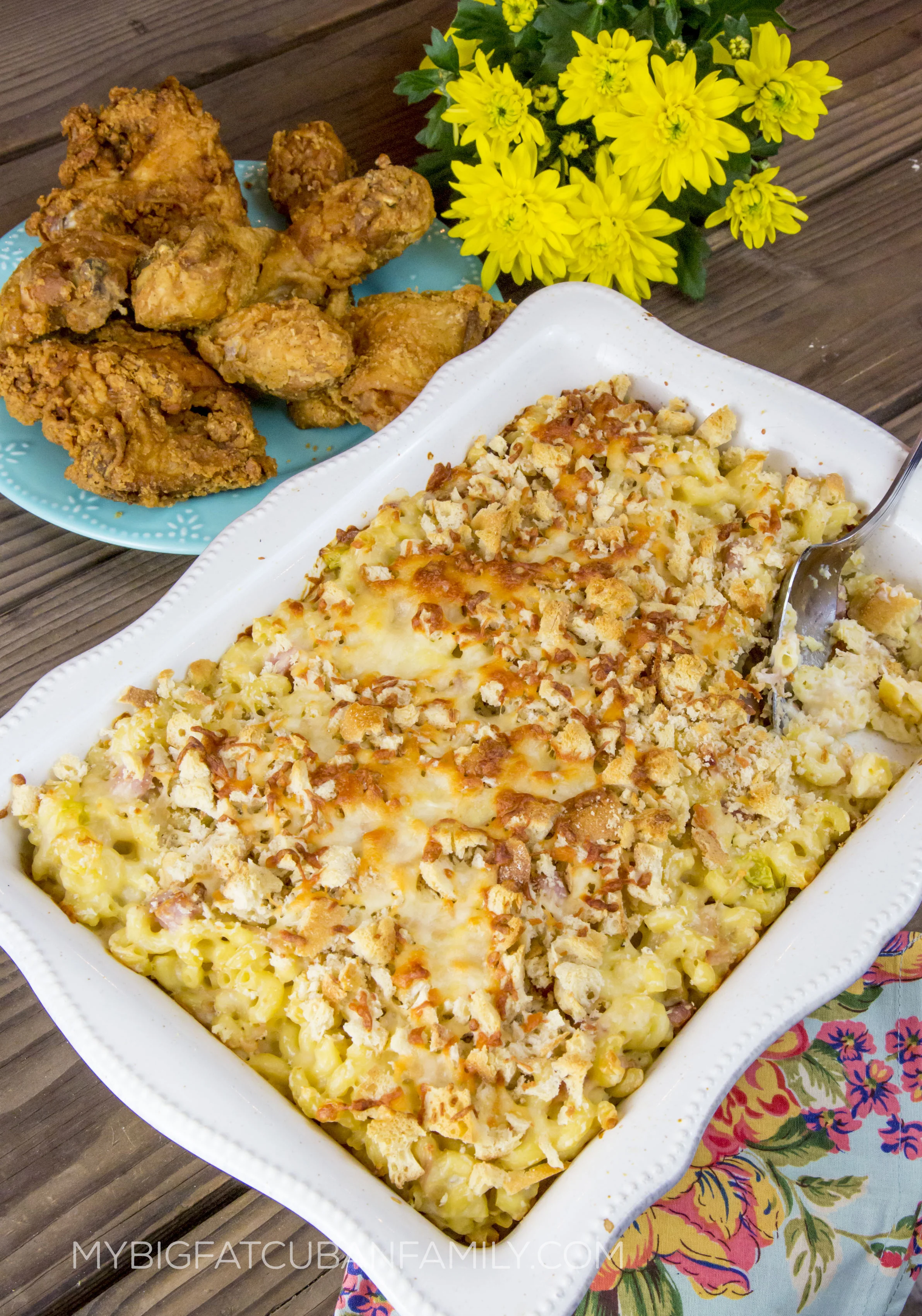 My Big Fat Cuban Family Cubano Mac and Cheese #GoAutentico #SoCu #spon