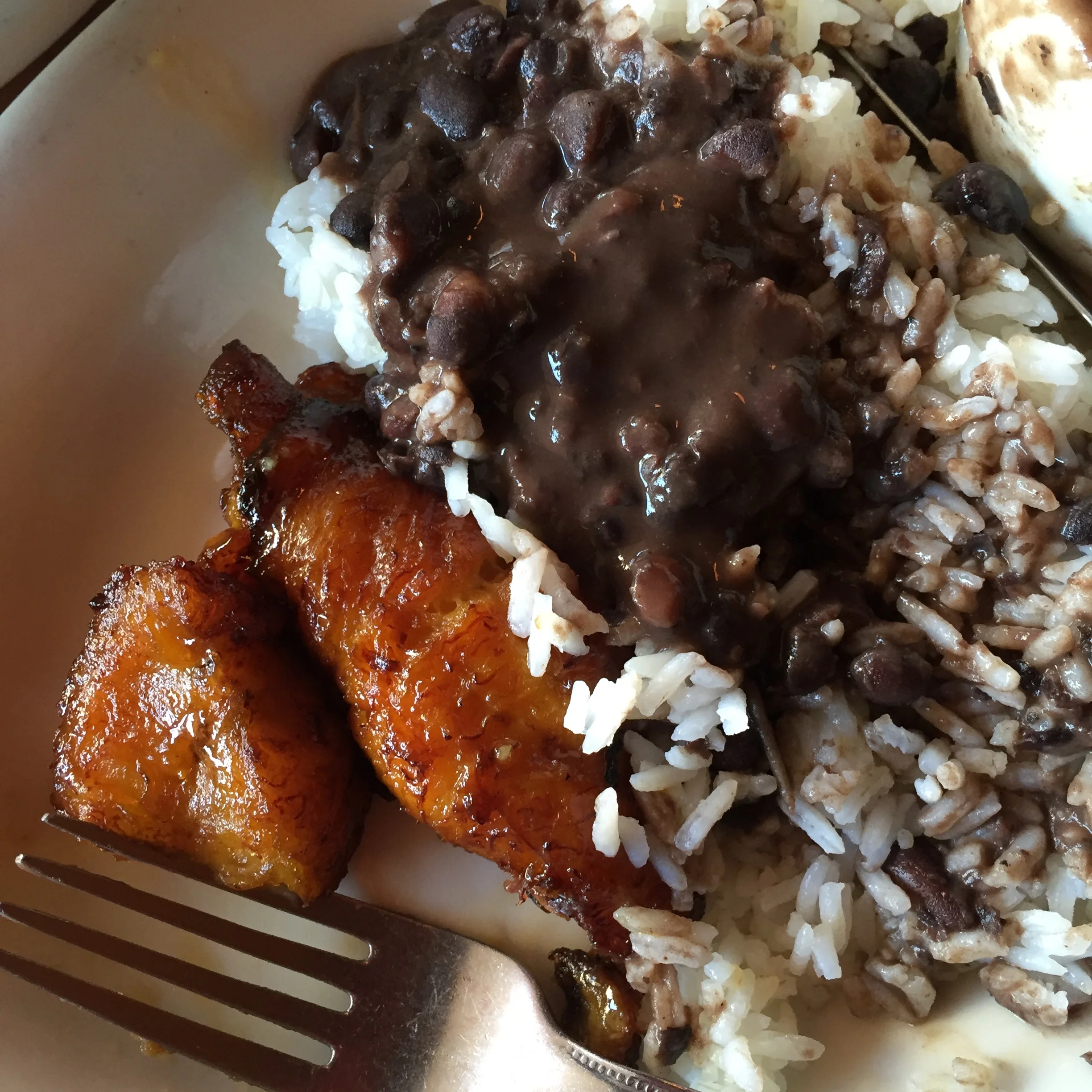 My Big Fat Cuban Family - black beans, white rice, maduros