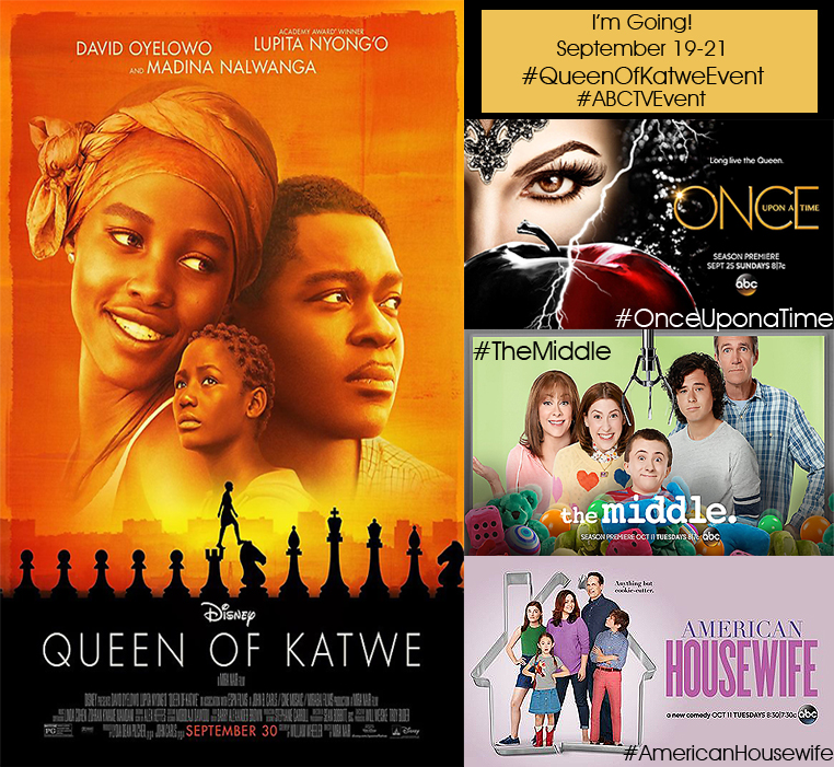 I'm Going to LA for The Queen of Katwe and ABC Television Events. Pinch me.