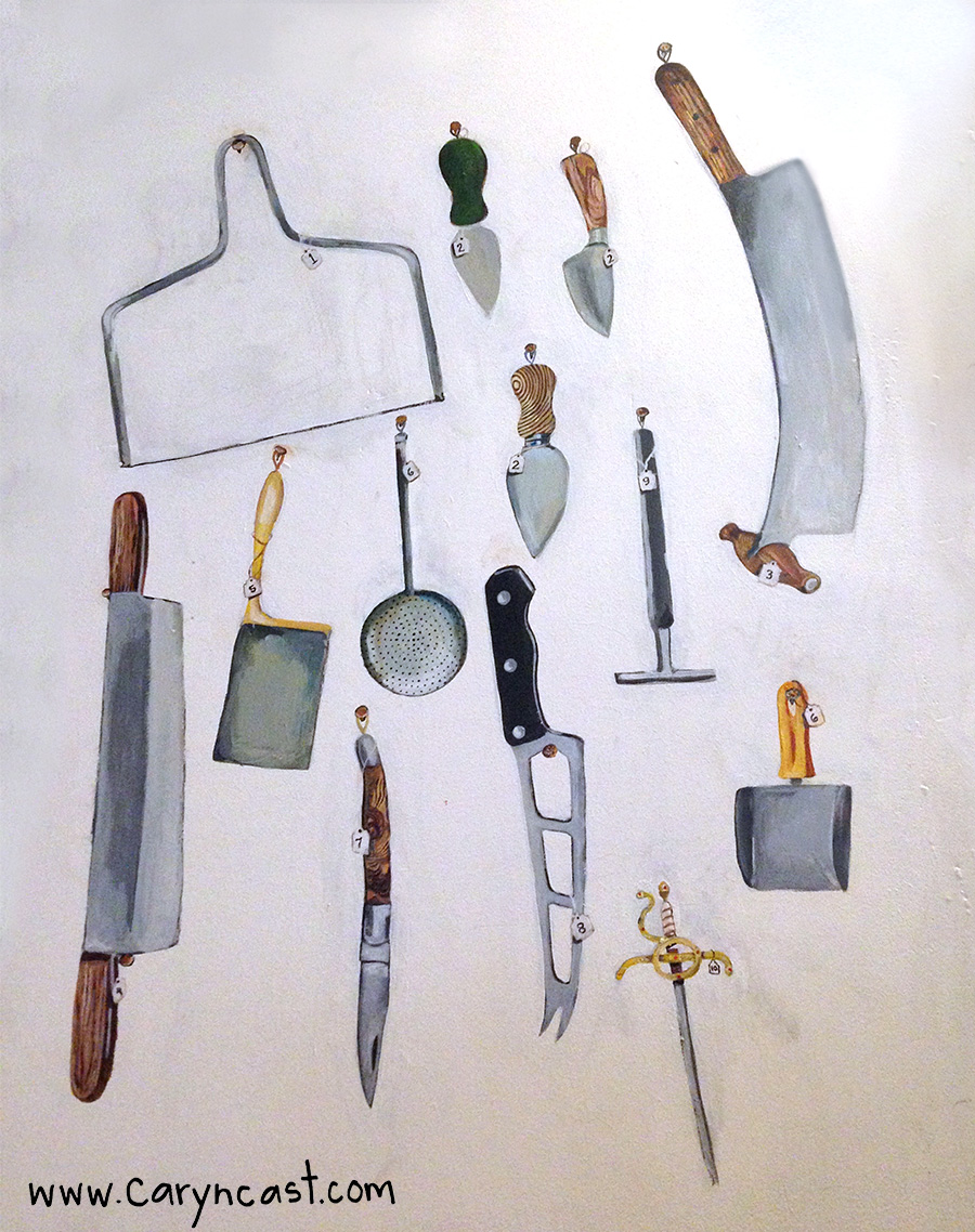 Hanging Cheese Knives