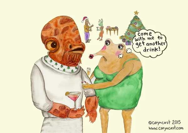 Admiral Ackbar at the Holiday Party