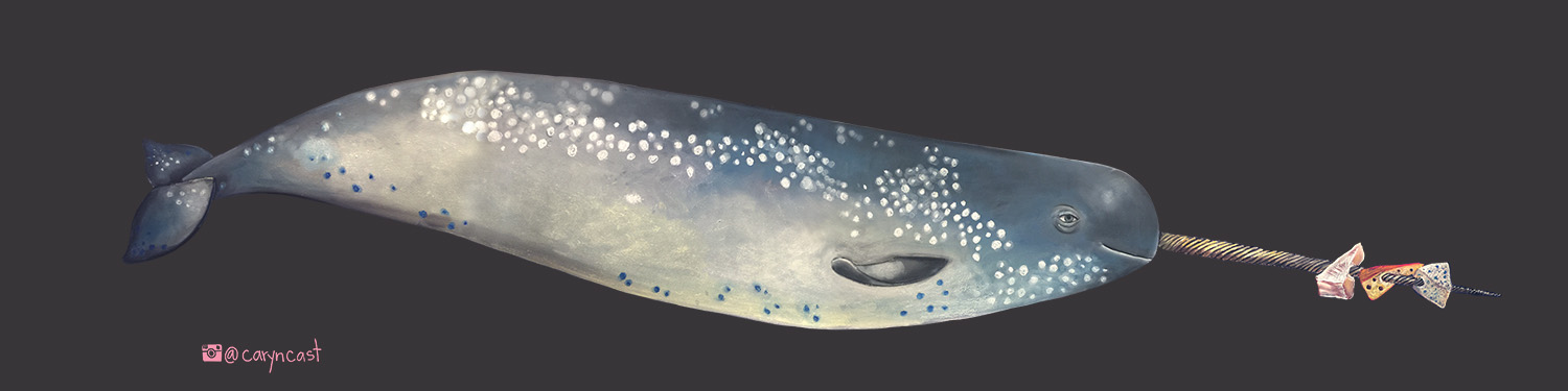 Chester, the Cheese-Loving Narwhal Now to go and wash all the chalk off of my hands…. Caryn