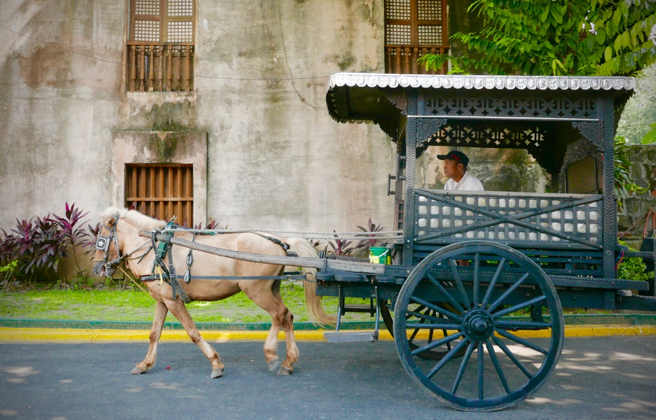 A calesa on the streets of old Manila.
