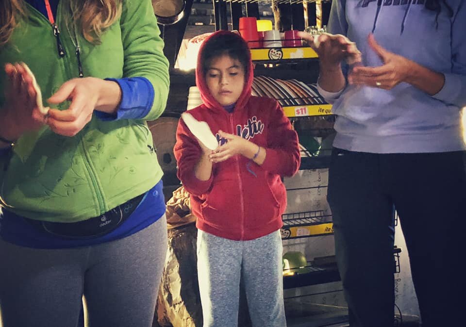 Ricardo’s daughter Sophie making a mean tortilla.