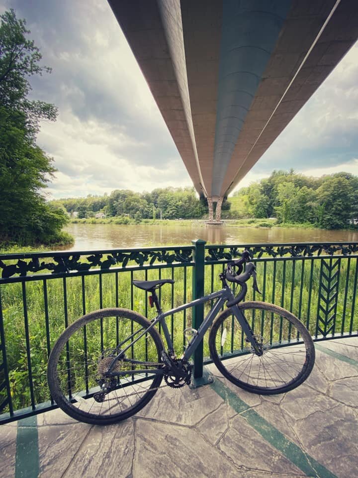  Along the West River, swollen and muddy from the recent rains 