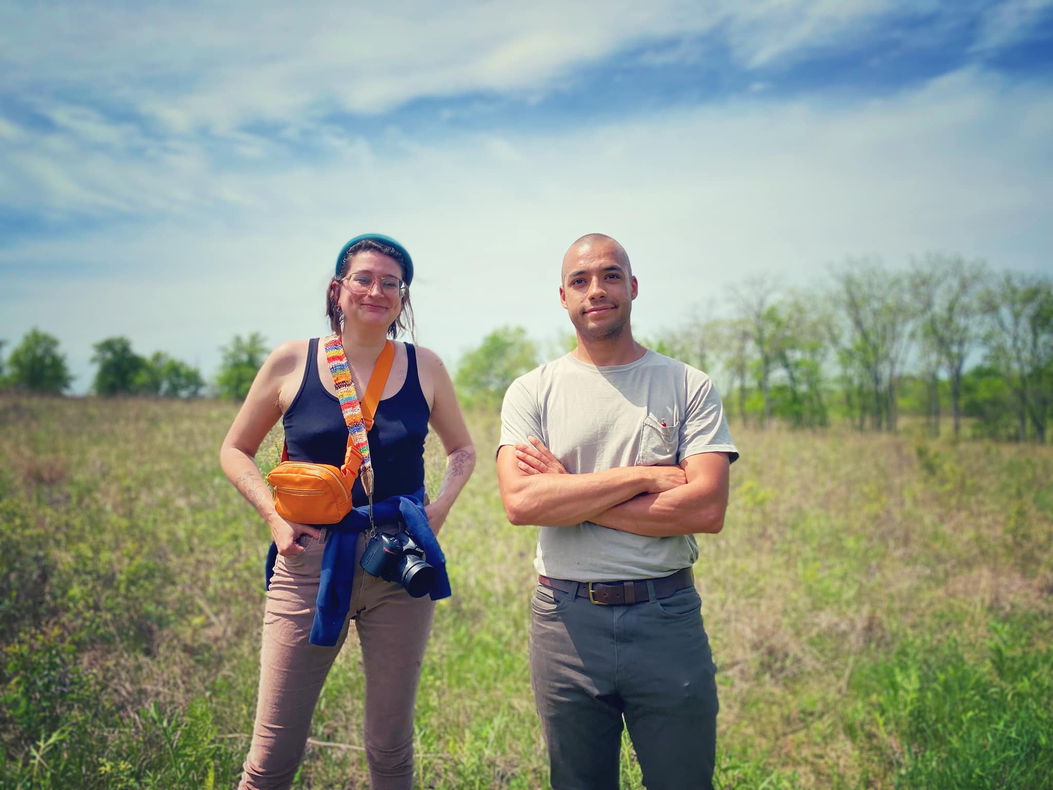  Next-gen: Digital media specialist Jillian Youngbird and seed specialist Jacob Canyon, of Kansas City WildLands. 