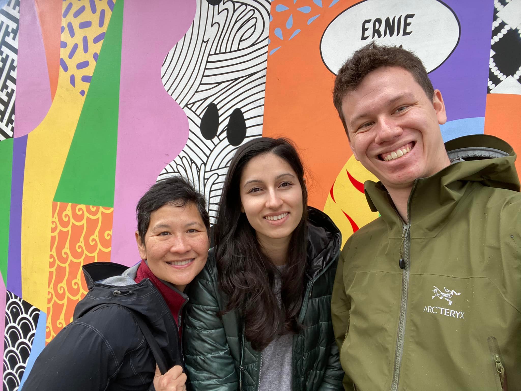  Happy mom: With son Ned and his girlfriend Juhi. 