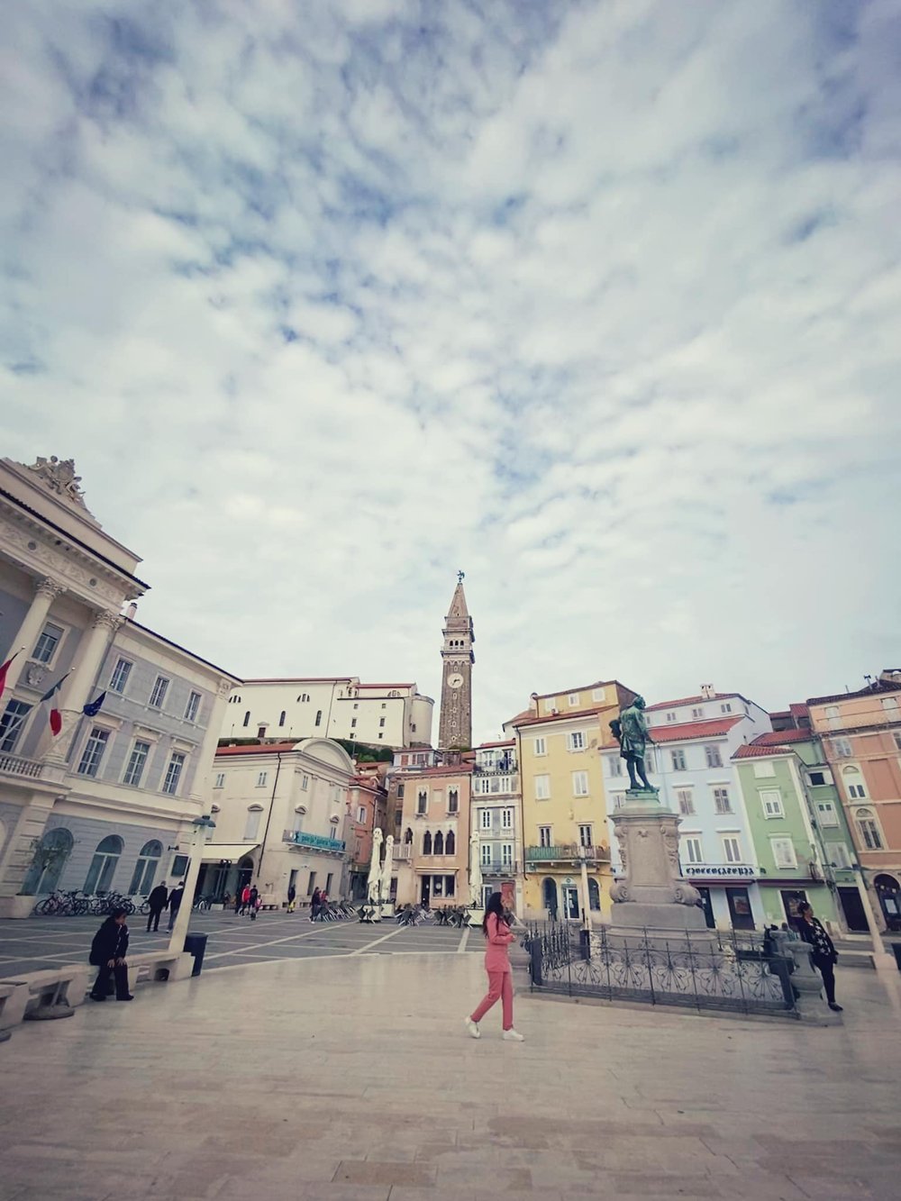  The skies begin to clear over the main square. 