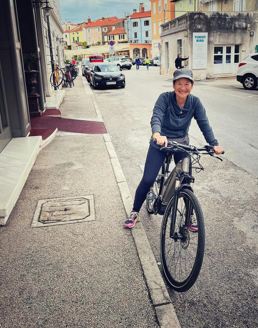Testing out my rental e-bike. Yes, I’ll be wearing a helmet.
