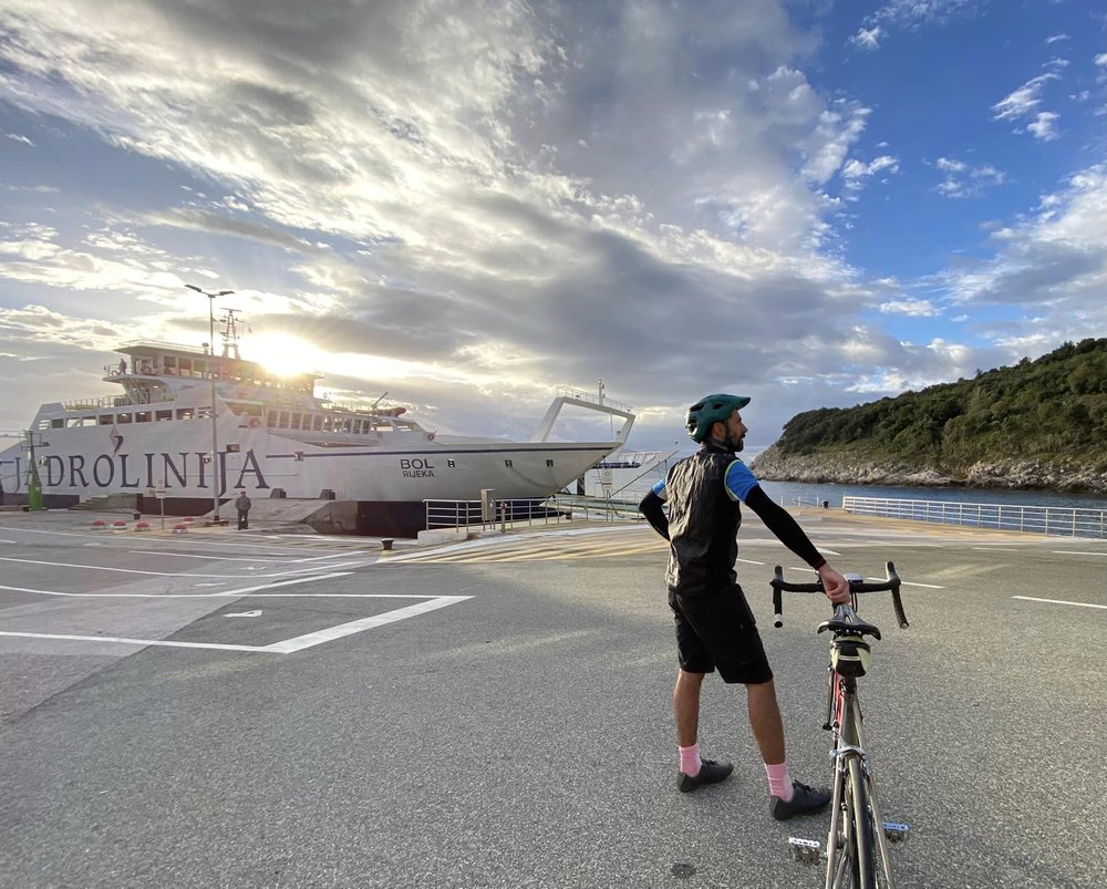  Morning crossing to Porozina, on the island of Cres. Brestova Ferry Terminal. 