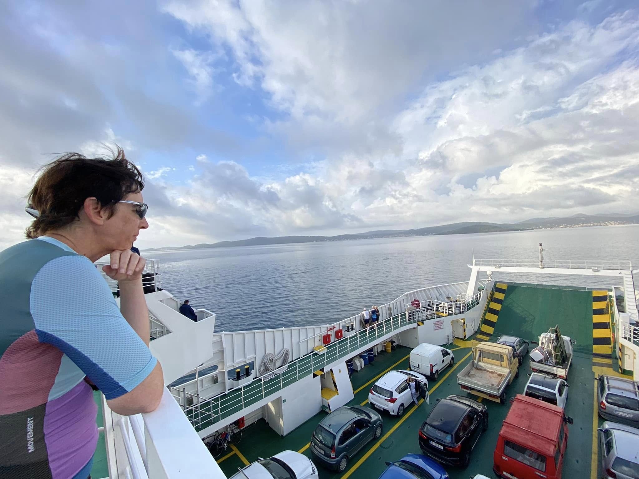  On the ferry. 