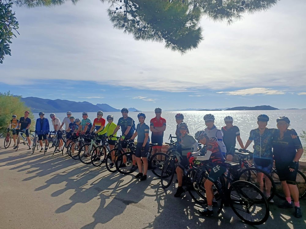  The peleton, though we were often spread apart on the route. 