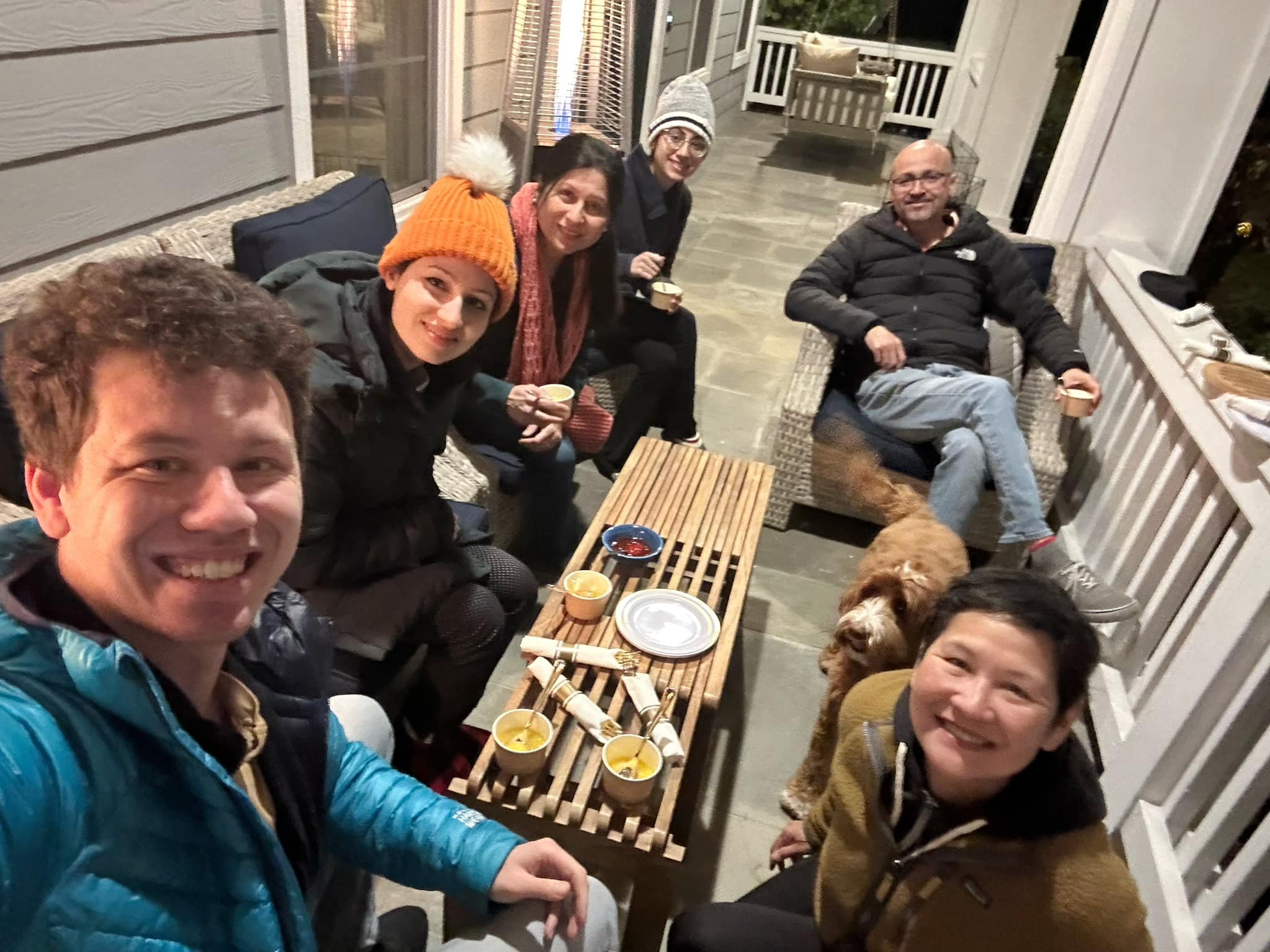  Juhi’s family was lovely to accommodate my request for an outdoor dinner, despite the chilly temperatures. 