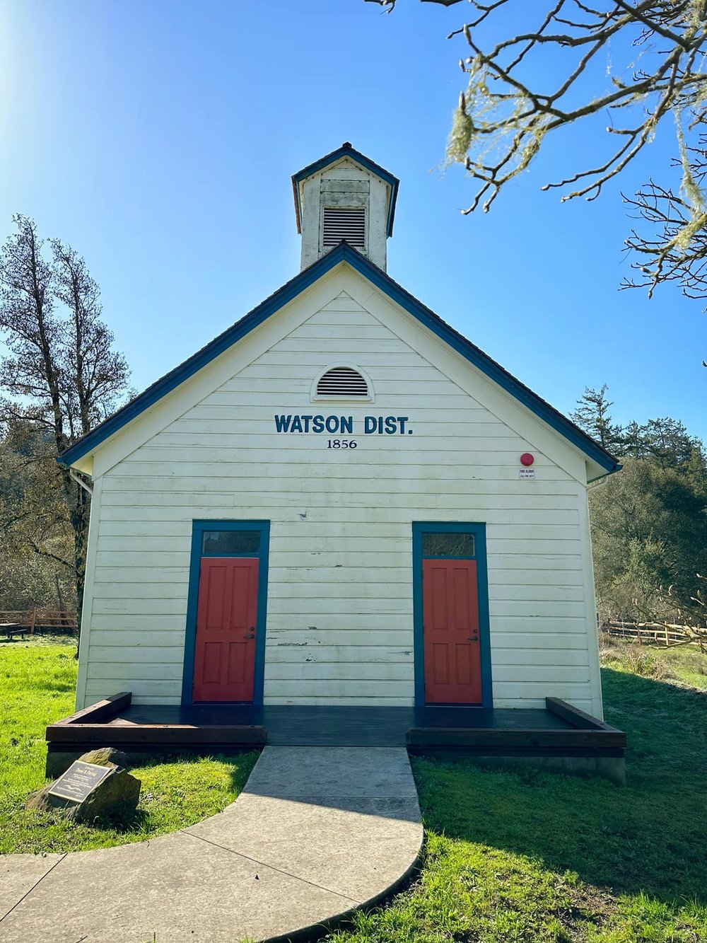  When you travel slowly you have time to stumble on fascinating places such as this 1850s one-room schoolhouse in Bodega, which gives a very Accidentally Wes Anderson kind of vibe. Nearby there’s a plaque commemorating a Christo art installation the 