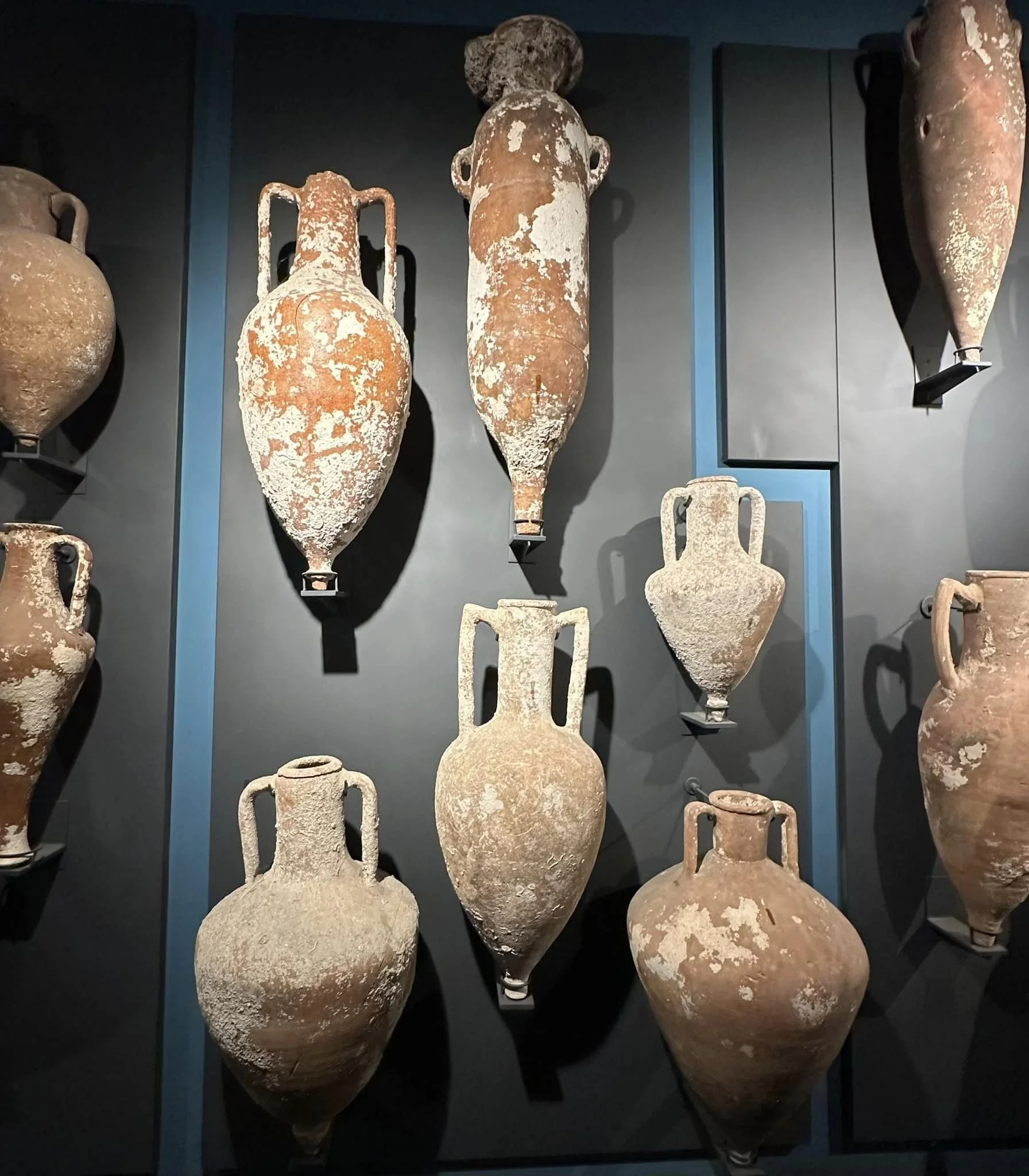  Amphorae, the best way to carry liquid aboard ships back in the day. 