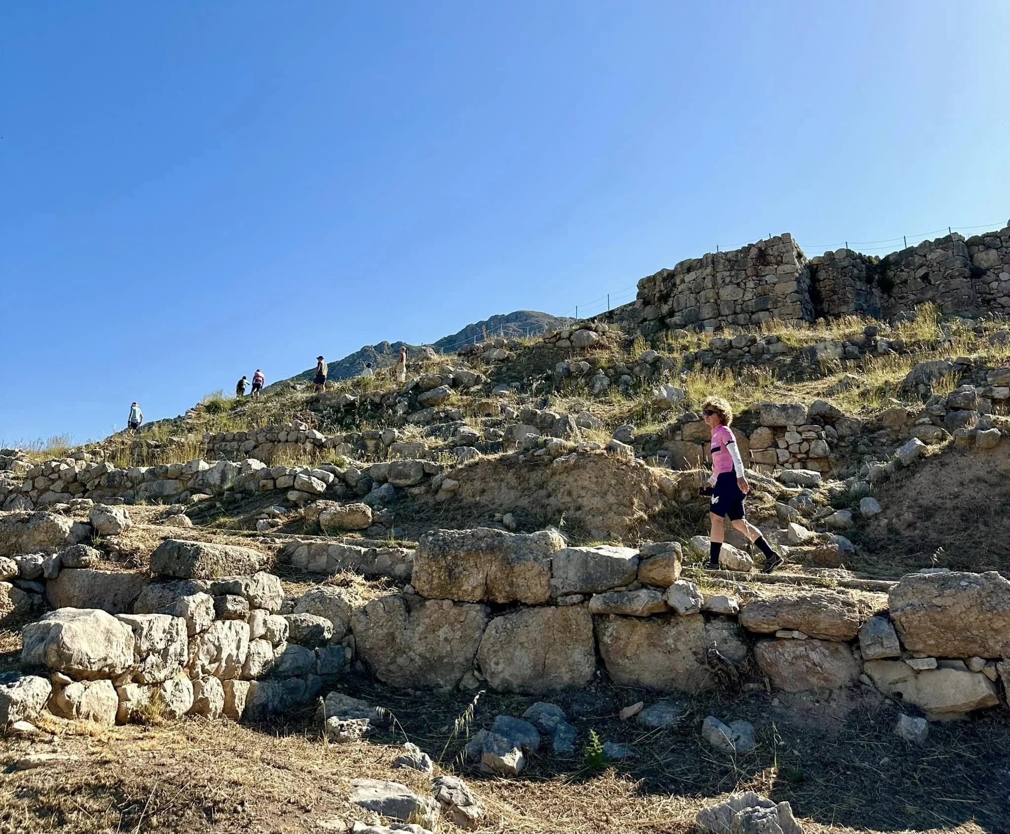  The palace and burial ruins of ancient Mycenae. 