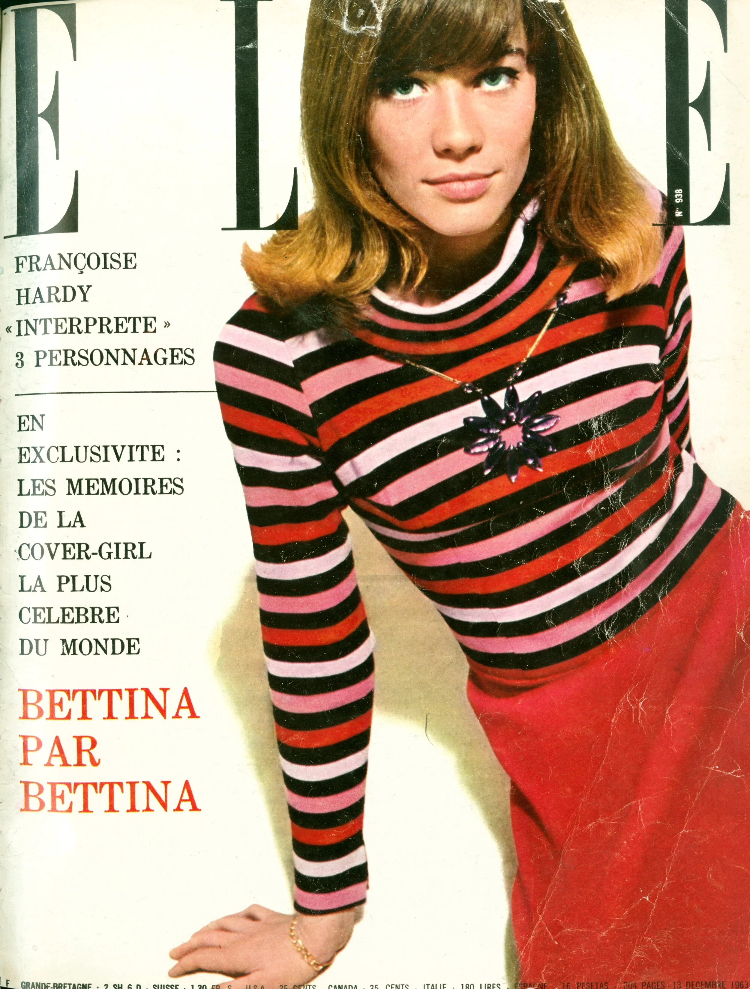 1963. Francoise Hardy wearing a Rykiel sweater.