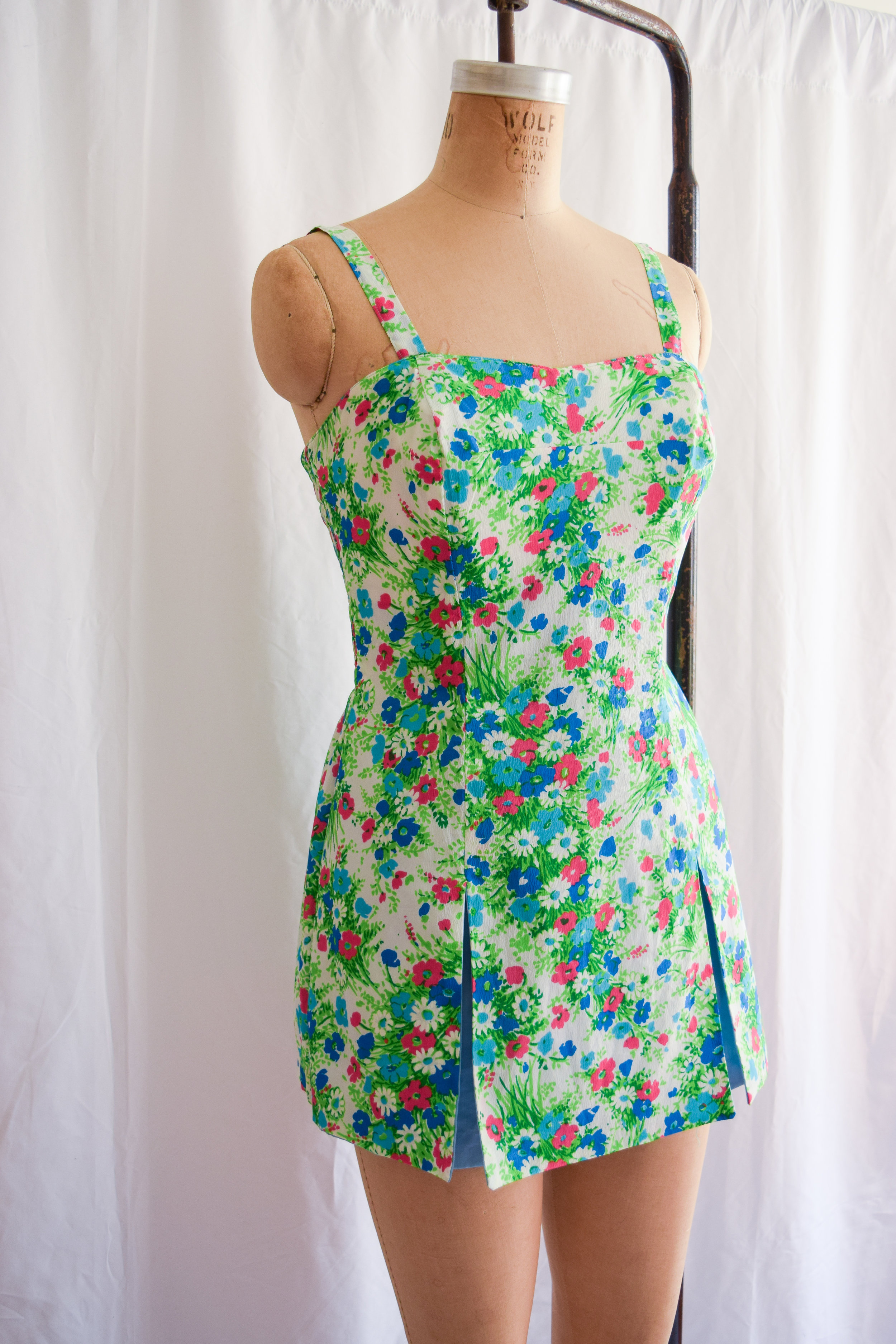 1980s floral play suit
