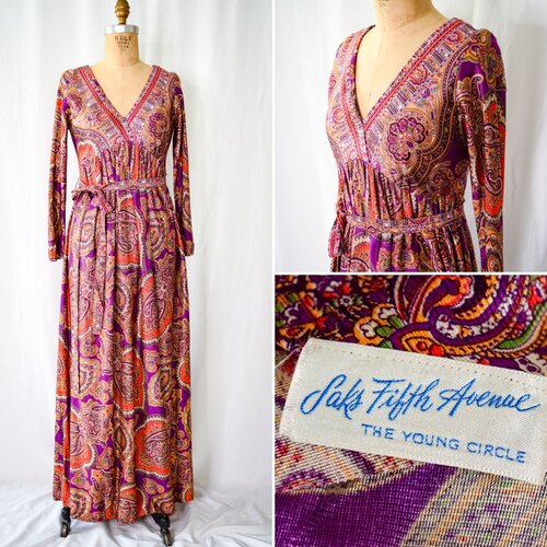 Documented Louis Feraud Early 1970's Mod Hot Pink Floral Print Maxi Skirt &  Vest Set - The Red Velvet Shoe Vintage