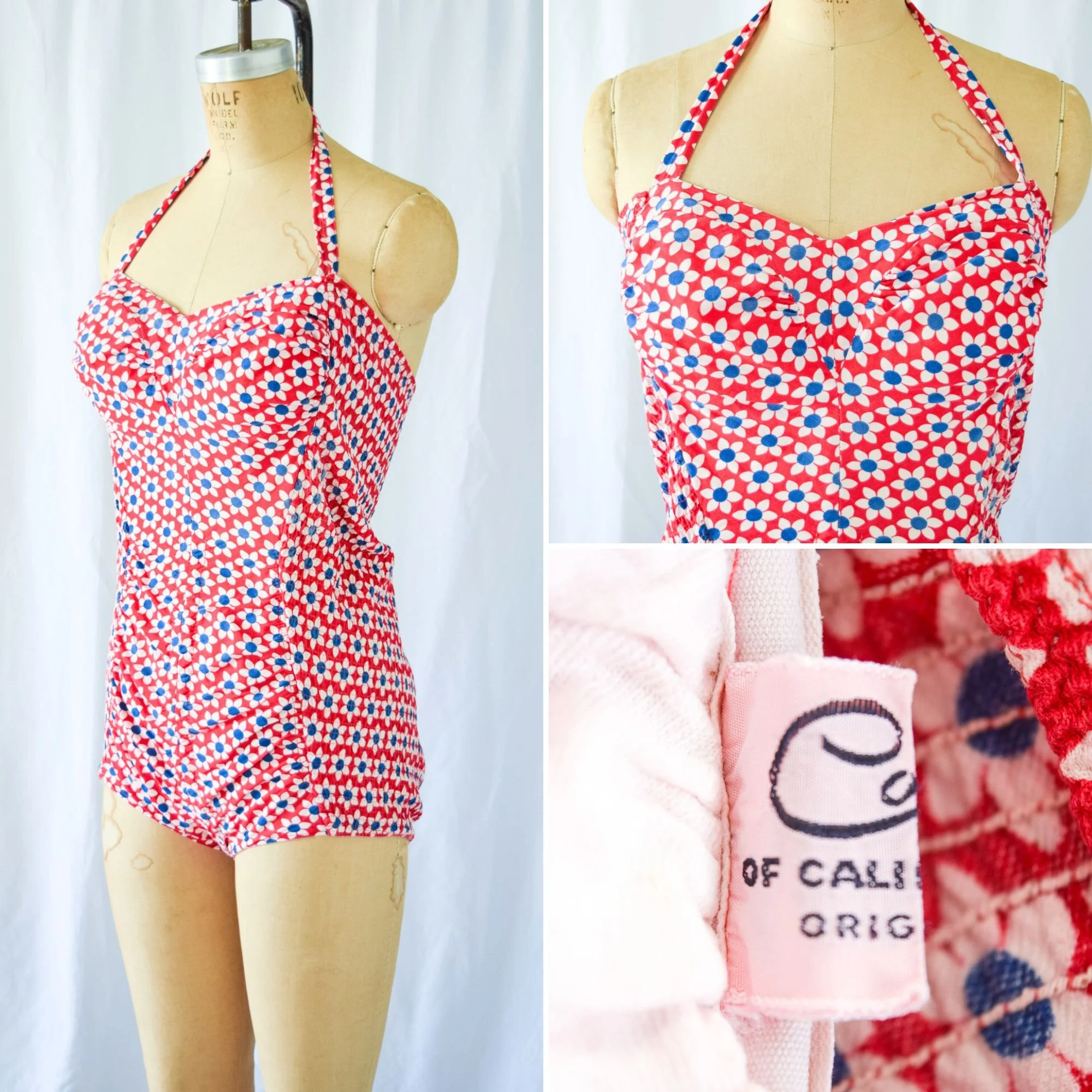 Vintage Floral Bathing Suits