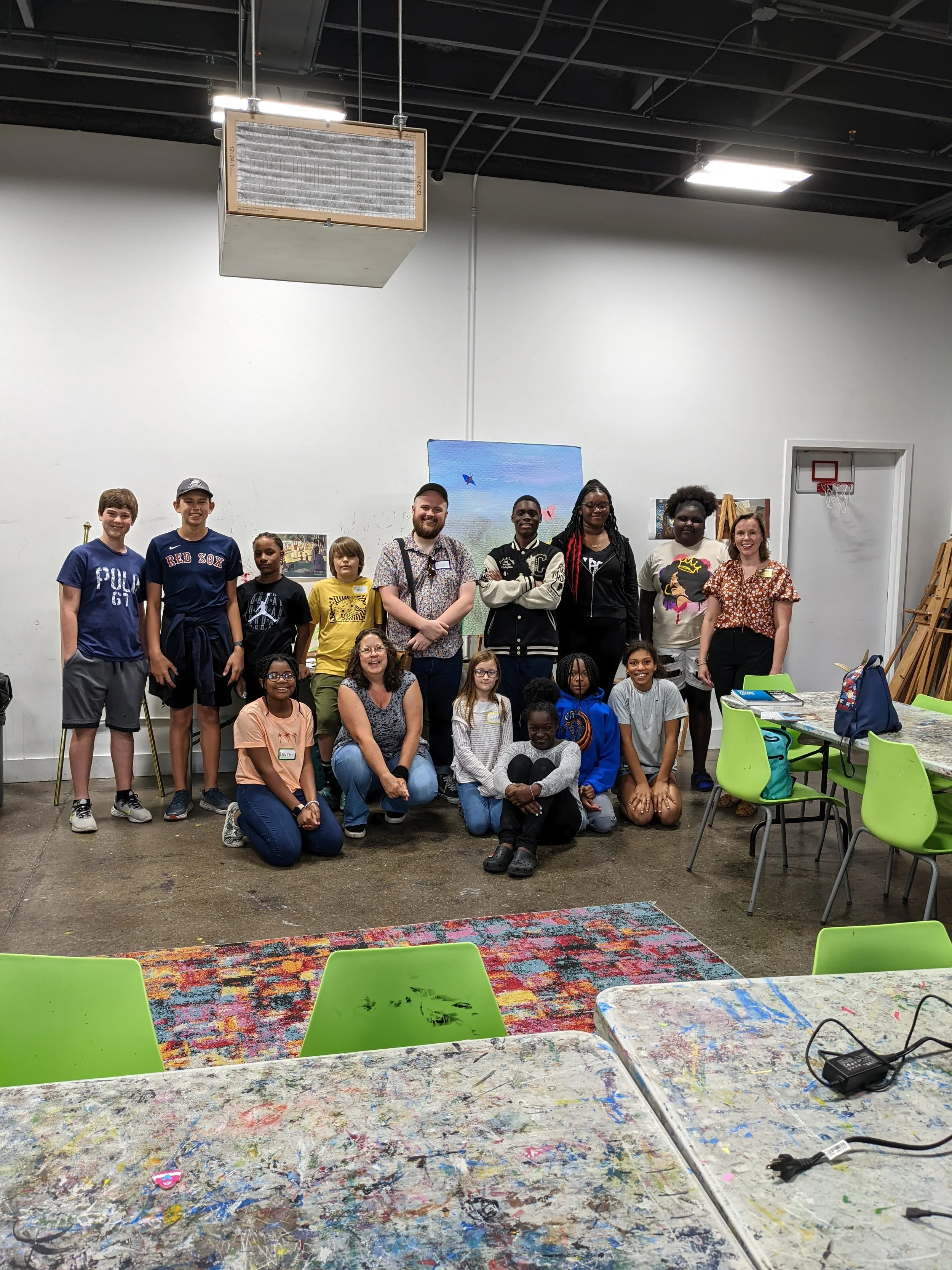 Middle School Student Native Plant Collage Workshop