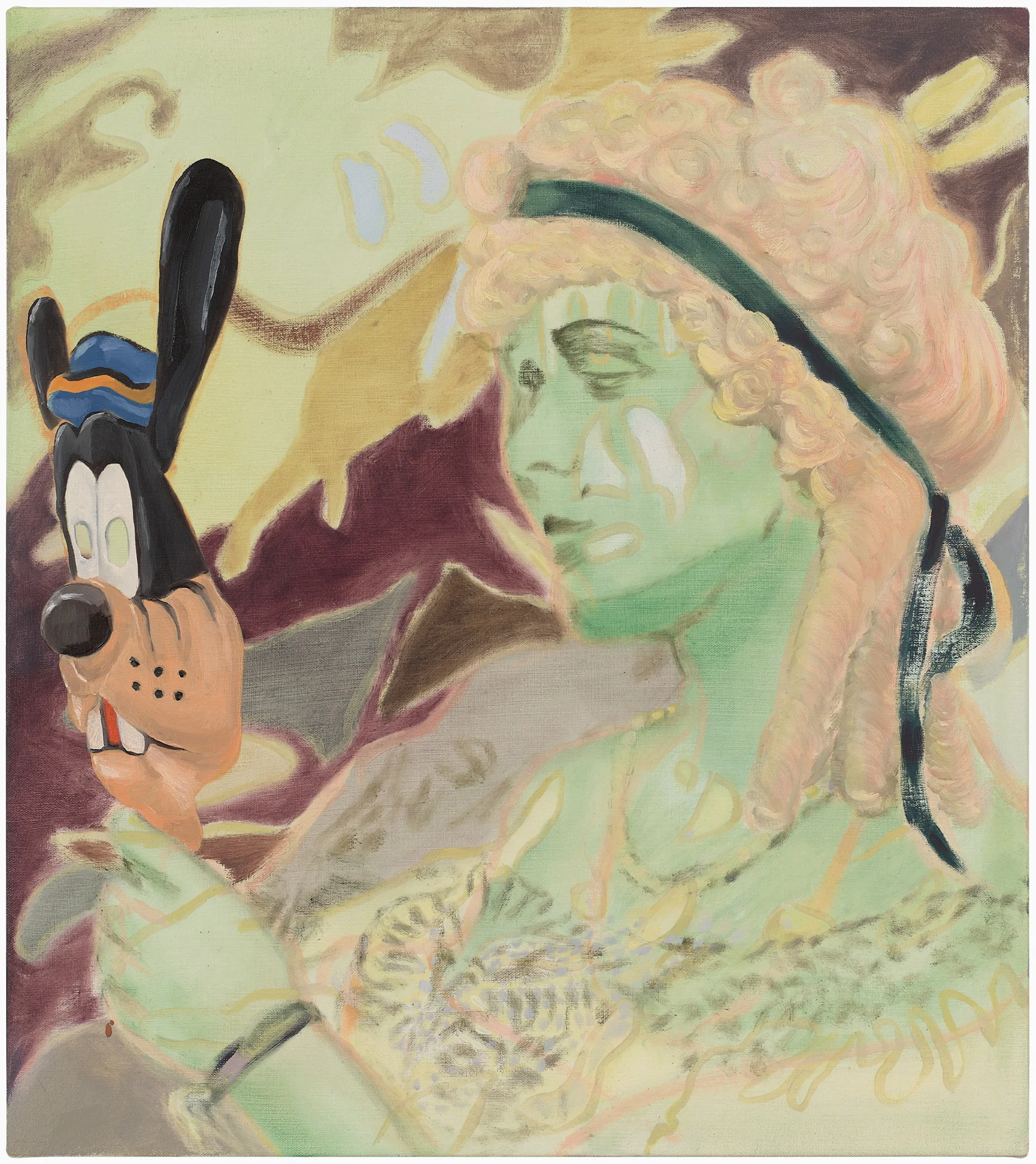   Other Side - Pola as Madame Goofy , 18" x 16" oil and acrylic on canvas, 2017 