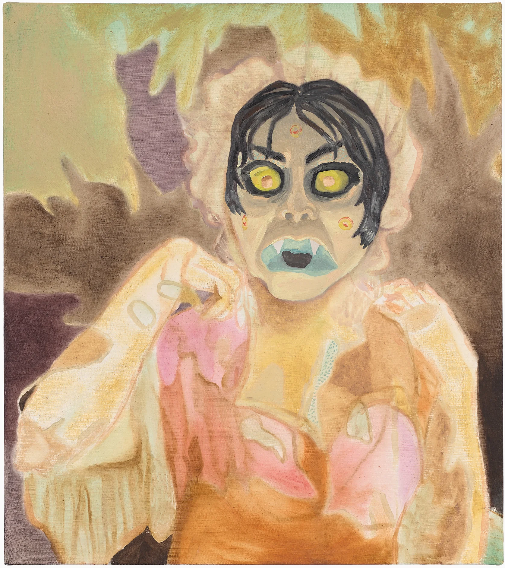   Other Side - Dolores as Sea Vamp, &nbsp;18" x 16" oil and acrylic on canvas, 2017 