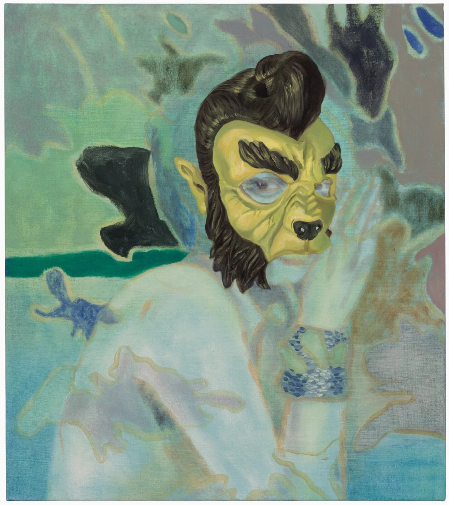   Other Side - Dorothy as Werewolf , 18” x 16” oil and acrylic on canvas, 2018  