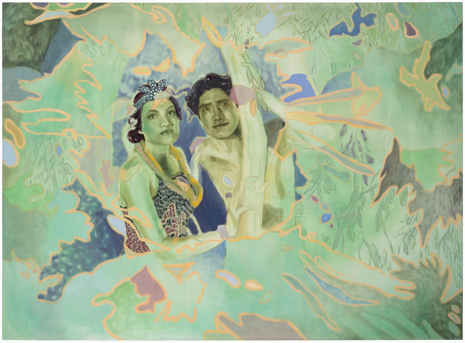   Other Side - Ray &amp; Mamo Emerge , 44” x 60” oil and acrylic on canvas, 2018 