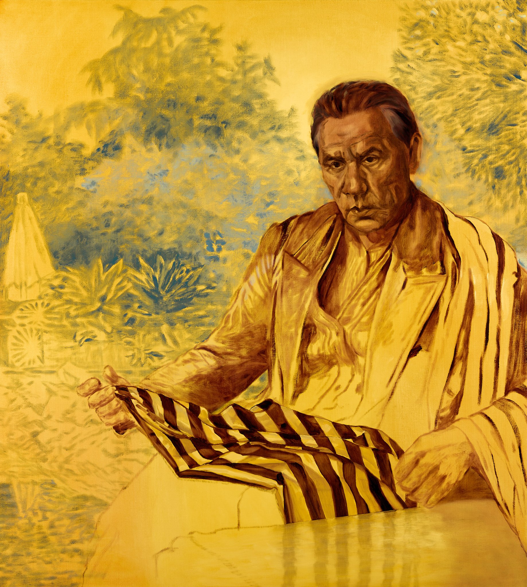   Wes with costume , 2023, oil on canvas 