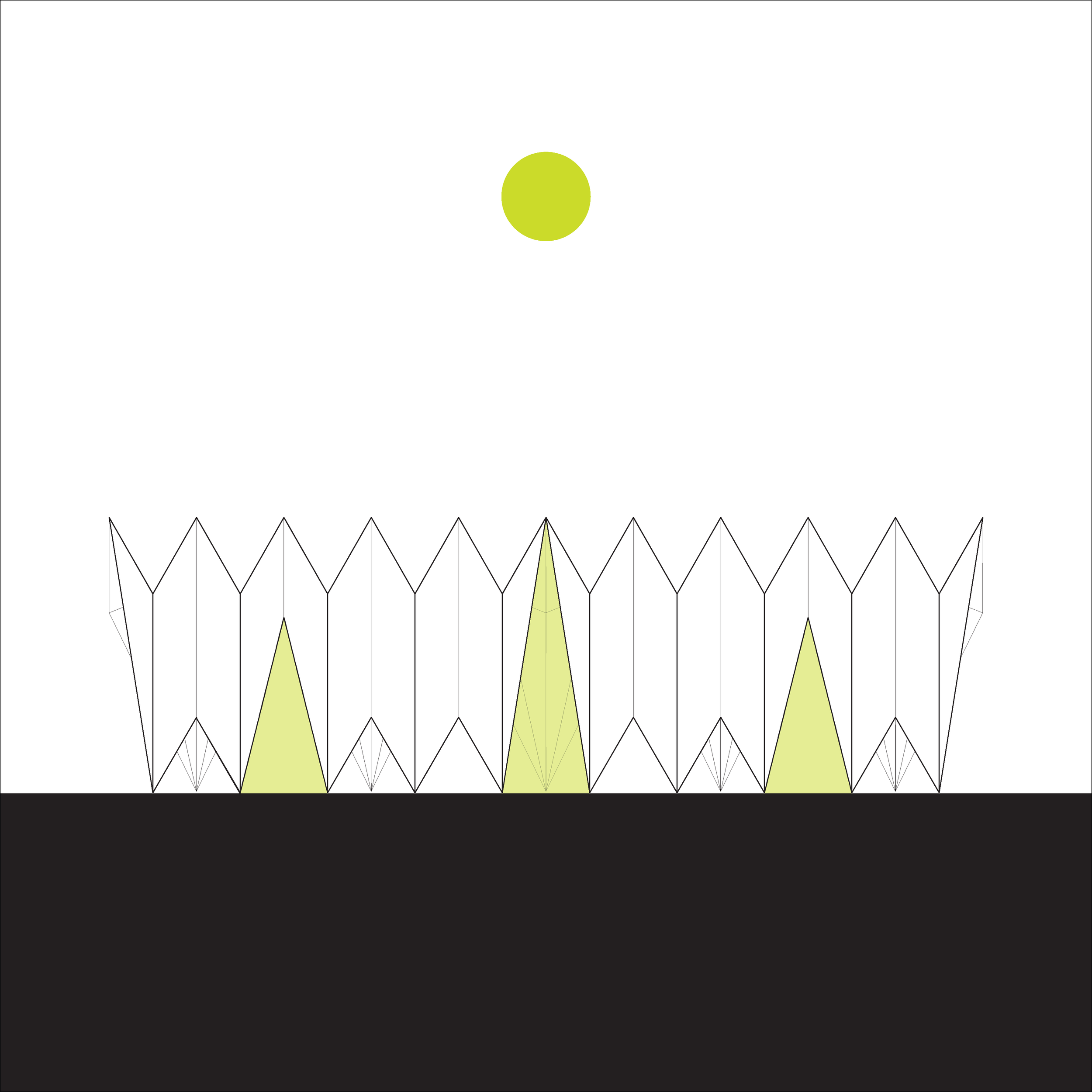 Light penetration diagram.