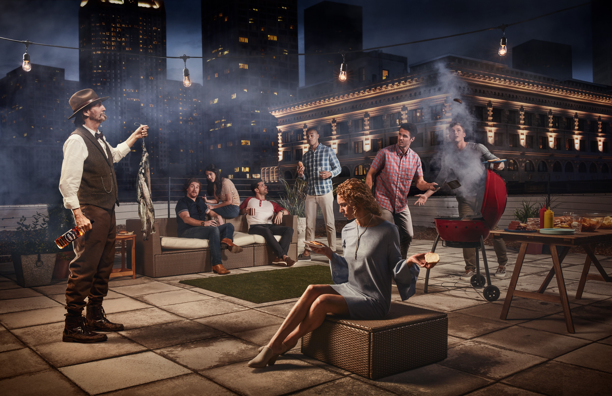 Ezra Brooks Bourbon - Rooftop