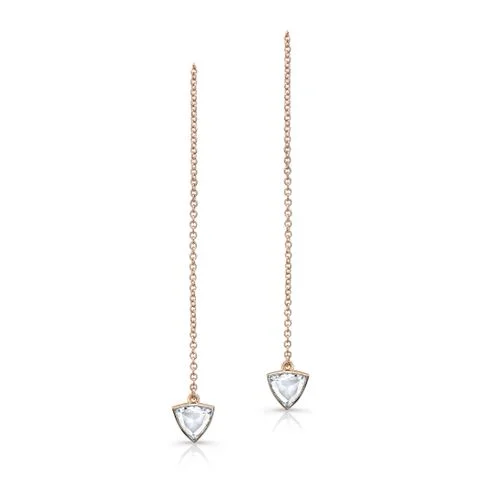 Rose Cut Diamond Drop Earring