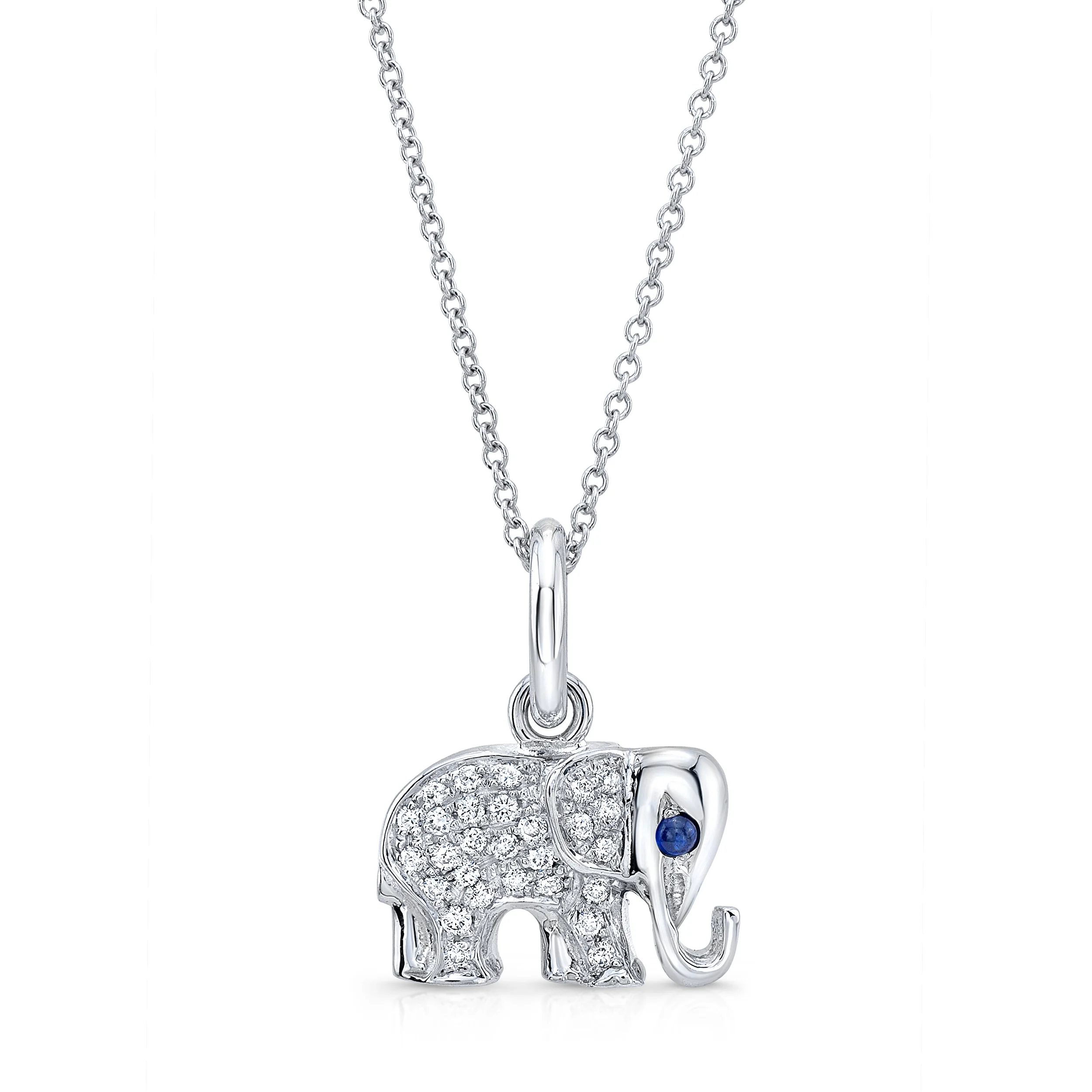 Sparkle White Elephant Charm