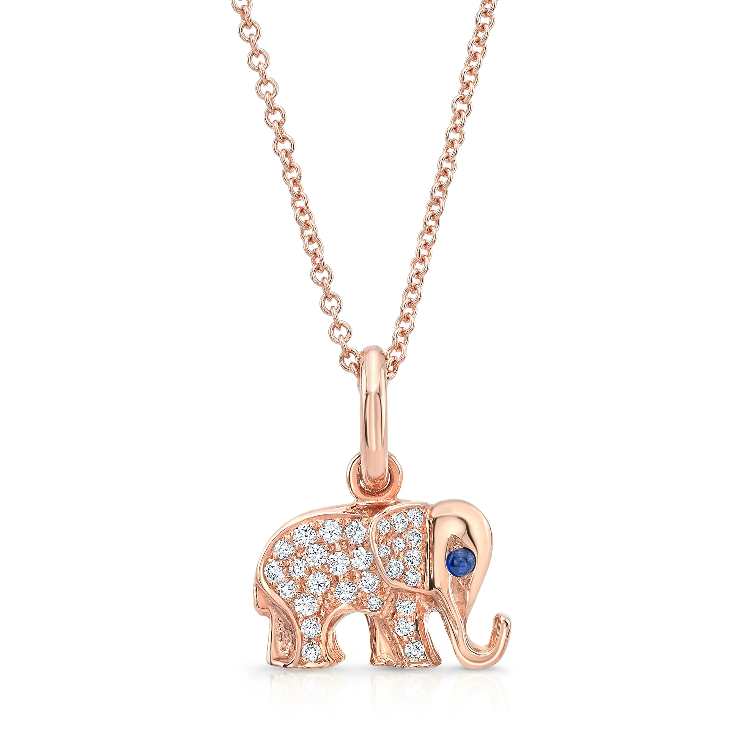  Sparkle Rose Elephant Charm