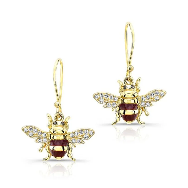Brown Bee Earring